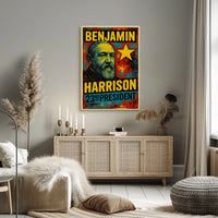 Benjamin Harrison 23rd President of the United States Graffiti Pop Art Poster