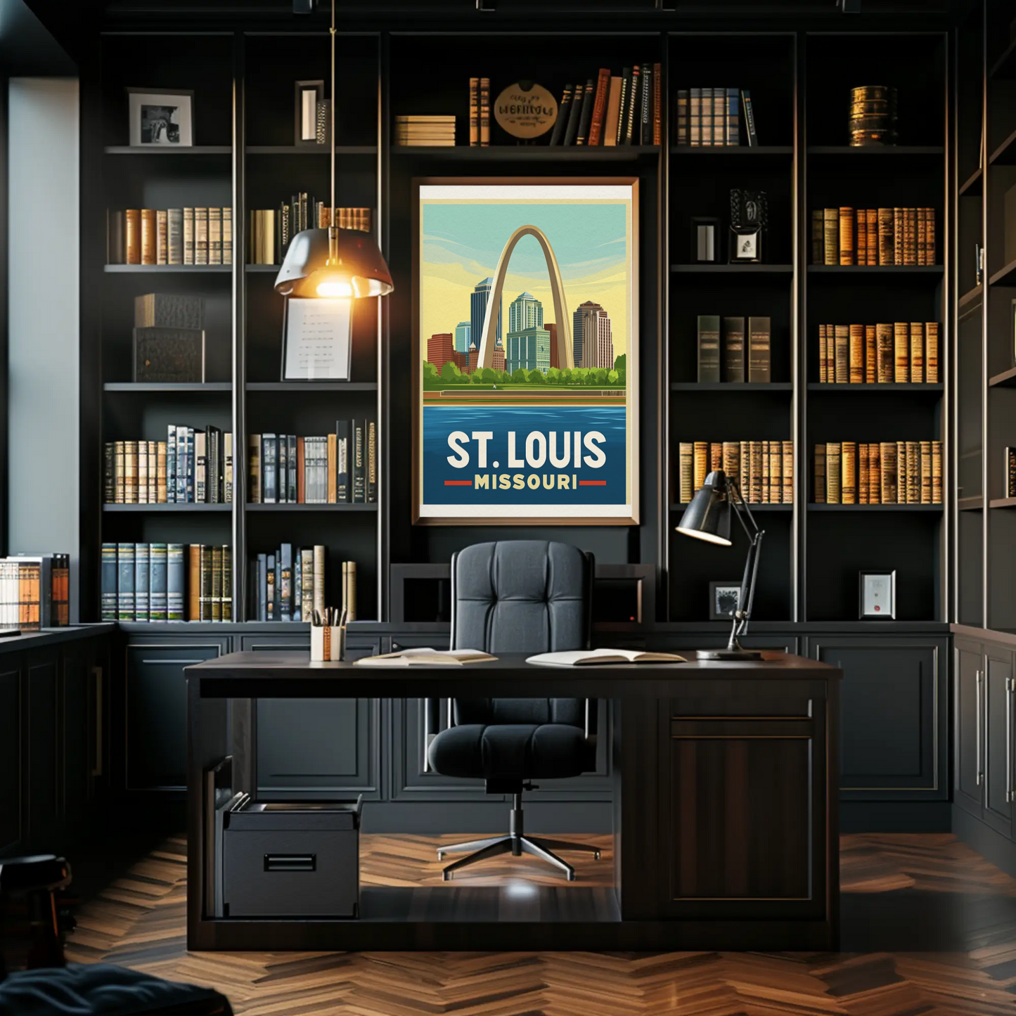 St. Louis Missouri Vintage Poster - Gateway Arch