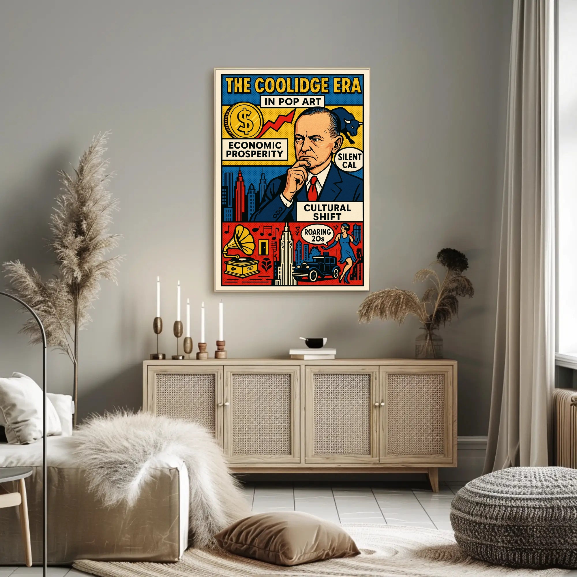The Coolidge Era in Pop Art Poster PosterGoat