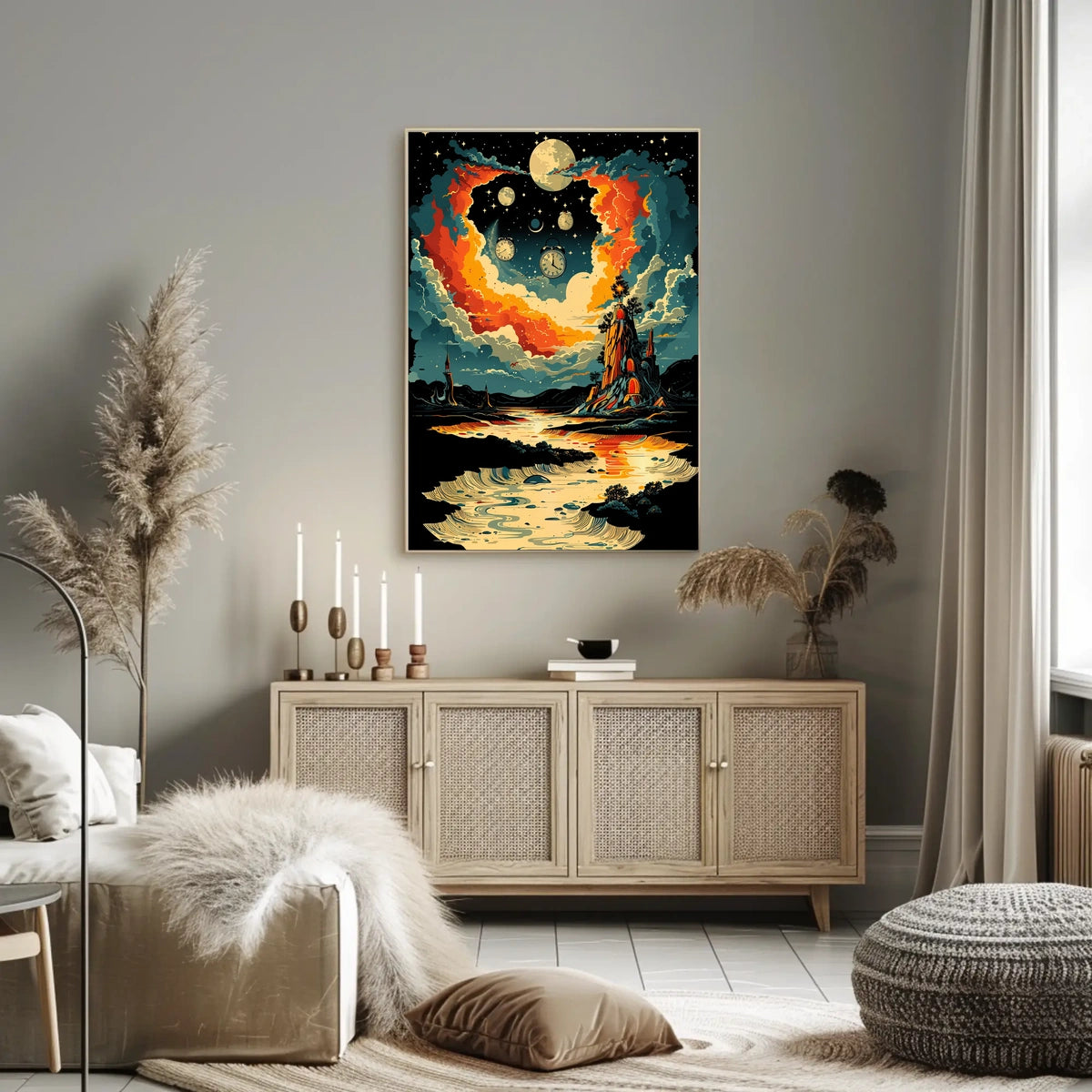 Timeless Dreamscape Dreamers Cosmic Surrealism Poster