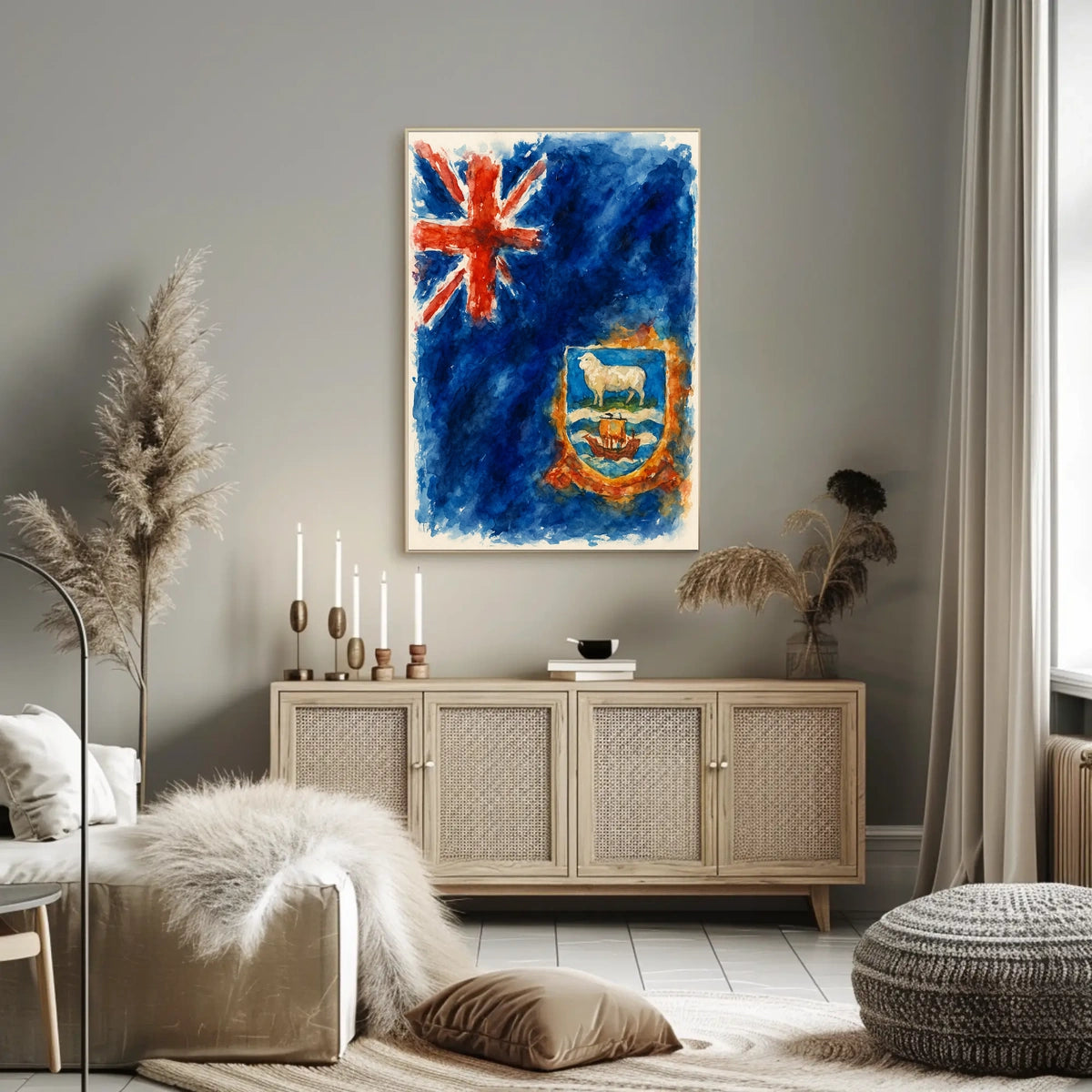 Falkland Islands Flag Art Poster