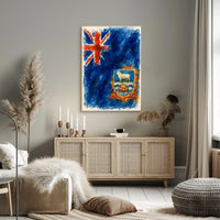 Falkland Islands Flag Art Poster