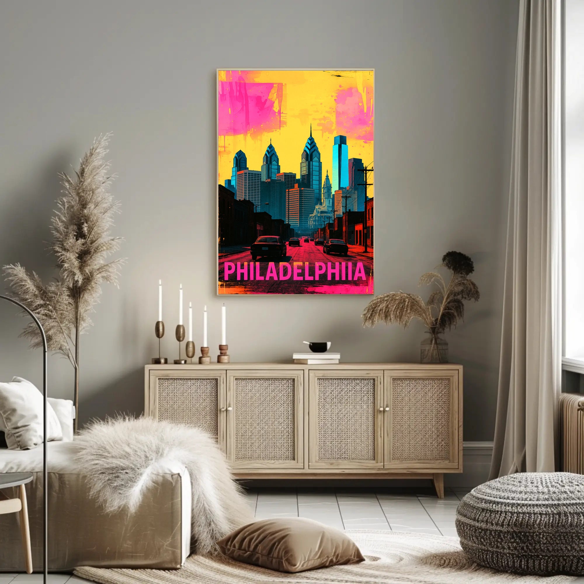 Philadelphia in Vibrant Colors Poster PosterGoat