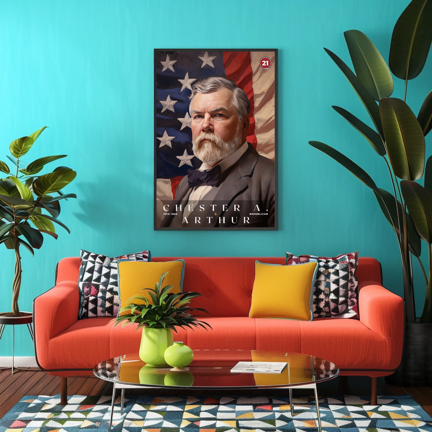 Chester A. Arthur 21st President Of The United States Portrait