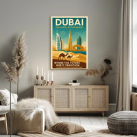 Dubai Poster Jewel of the Desert for Modern Home Decor
