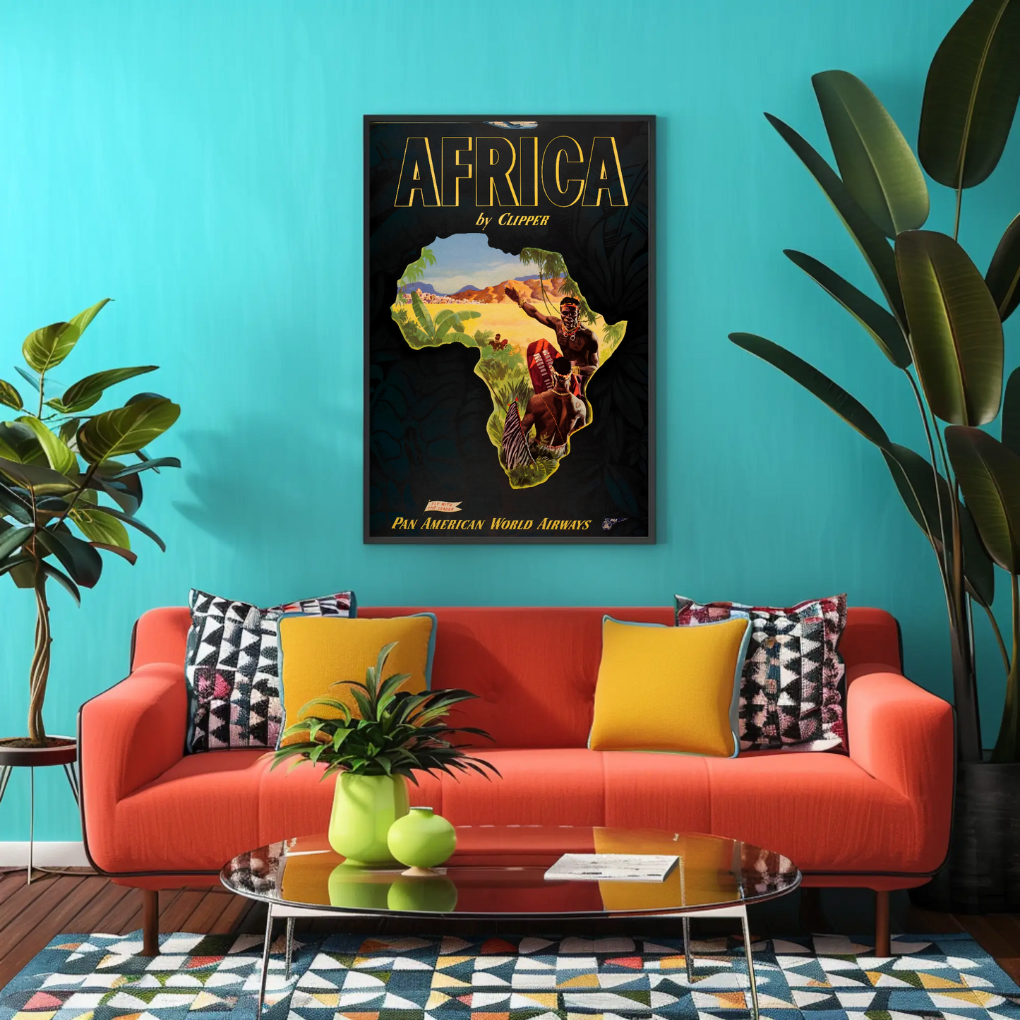 Pan Am Africa Travel Poster