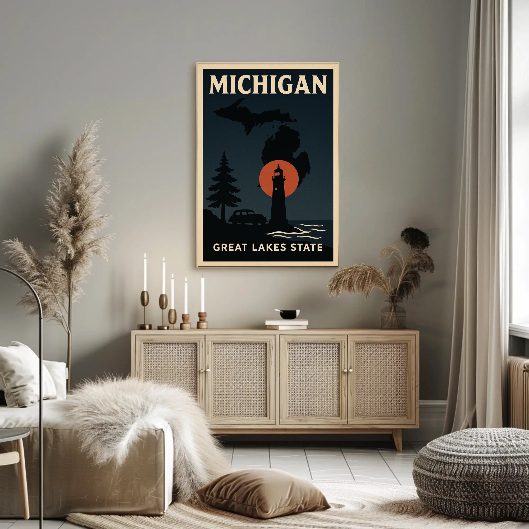 Michigan Great Lakes State Poster PosterGoat