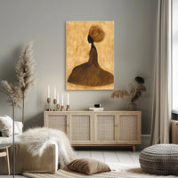 Silhouette Gold Poster Minimalist Abstract Wall Art
