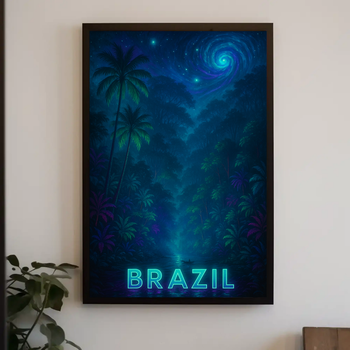Brazil Amazon Jungle Galaxy Travel Poster