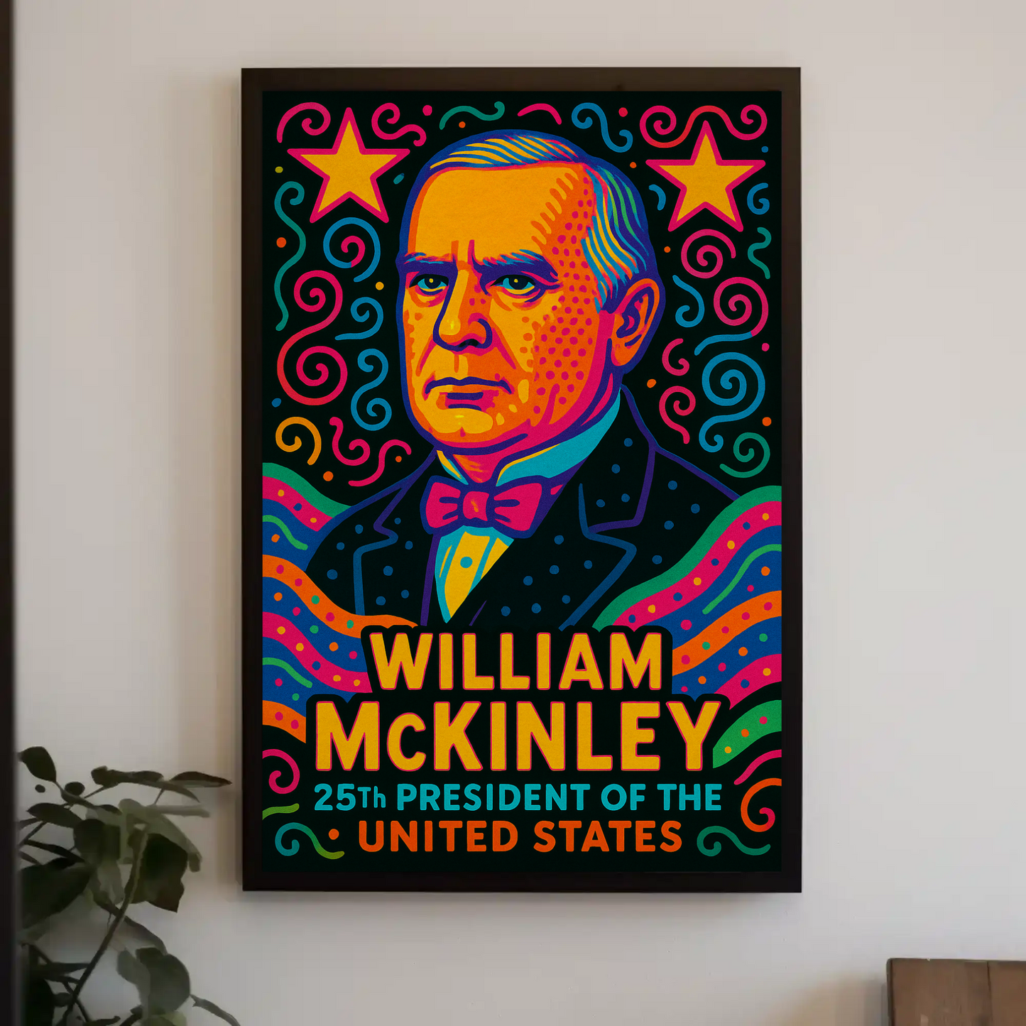 William McKinley President Vibrant Pop Art History Poster
