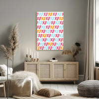 XO Pattern Art Poster with Playful Modern Design PosterGoat