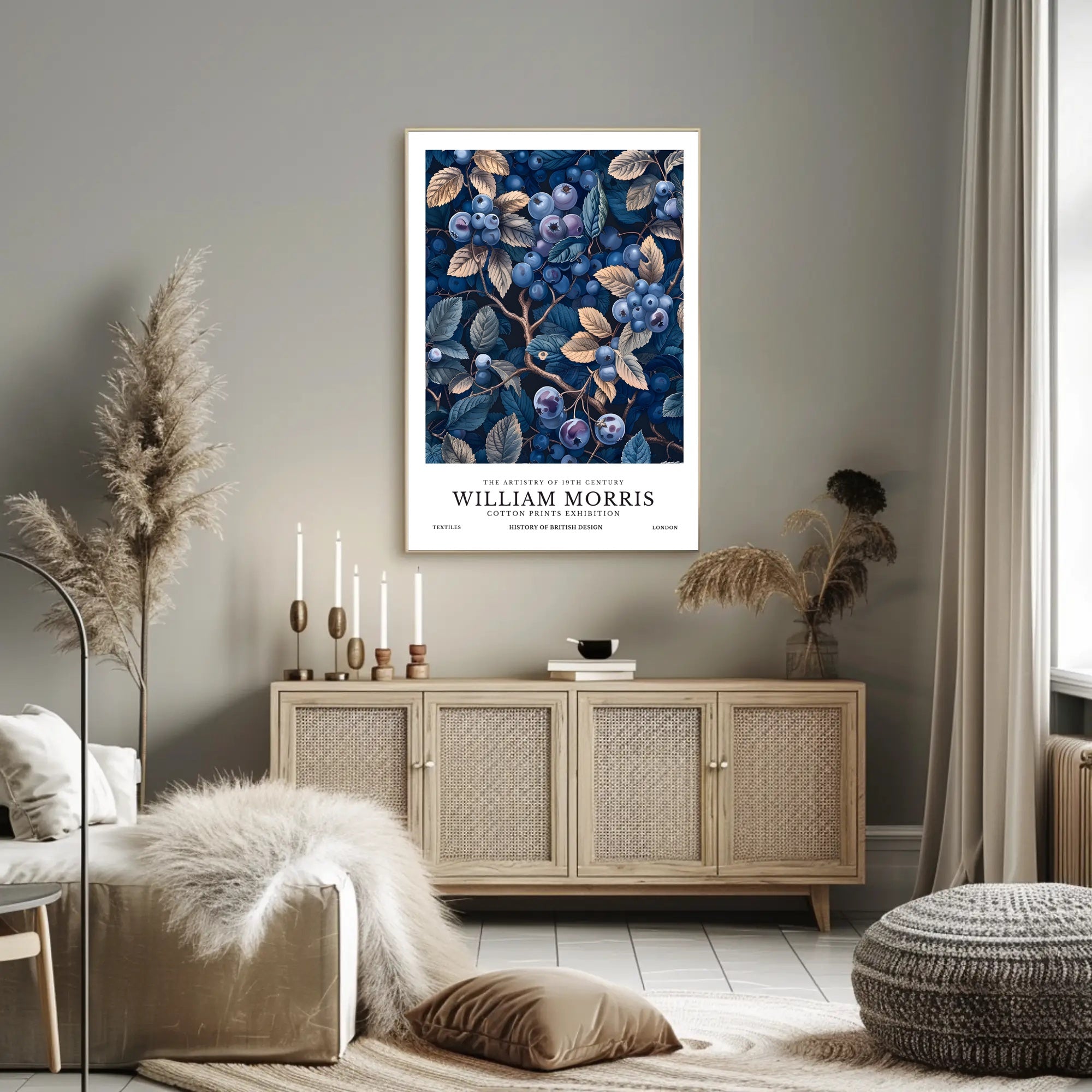 William Morris Cotton Prints Exhibition Poster