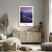 Salzburg Twilight Enchantment: Scenic Travel Poster