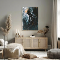 Ethereal Skeleton Abstract Art Poster: Dynamic Design PosterGoat