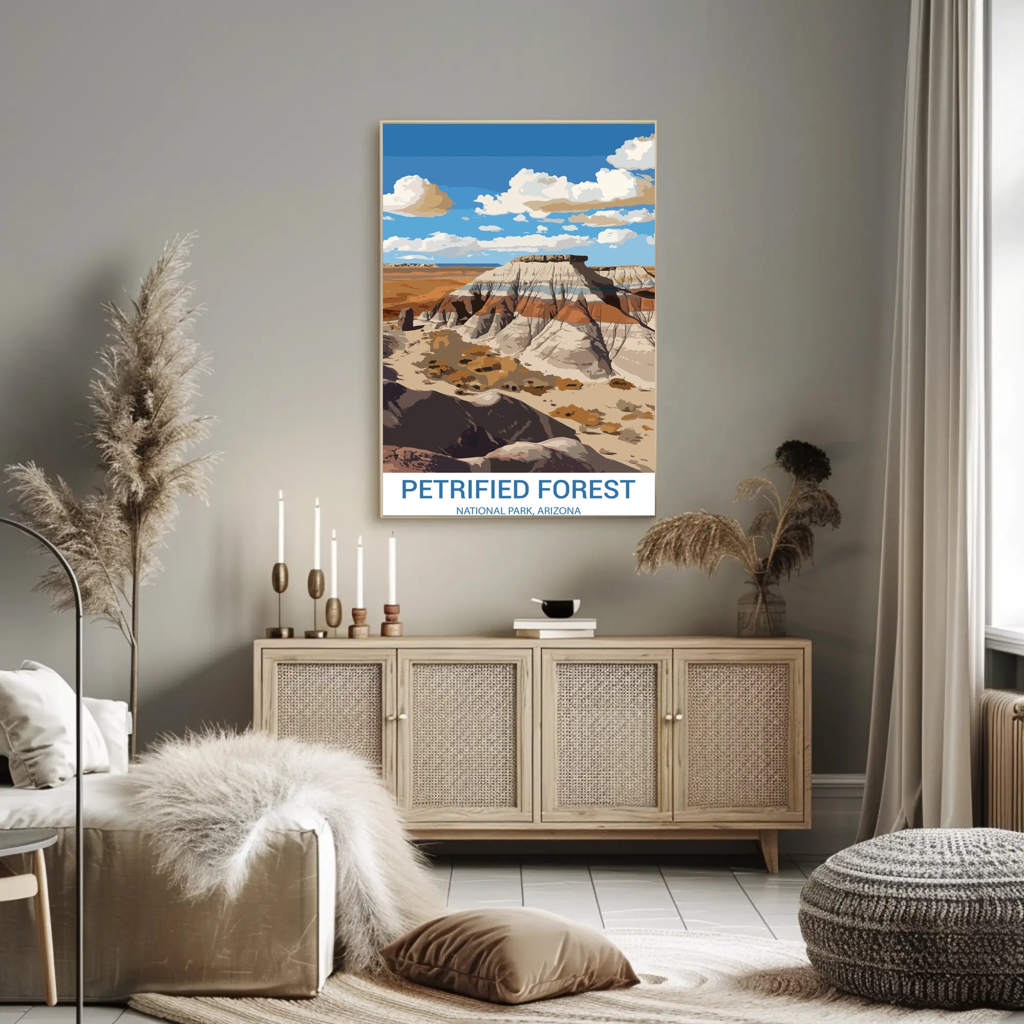 Petrified Forest Arizona Vintage Travel Poster