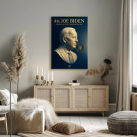Joe Biden 3d bust 46th President Poster PosterGoat
