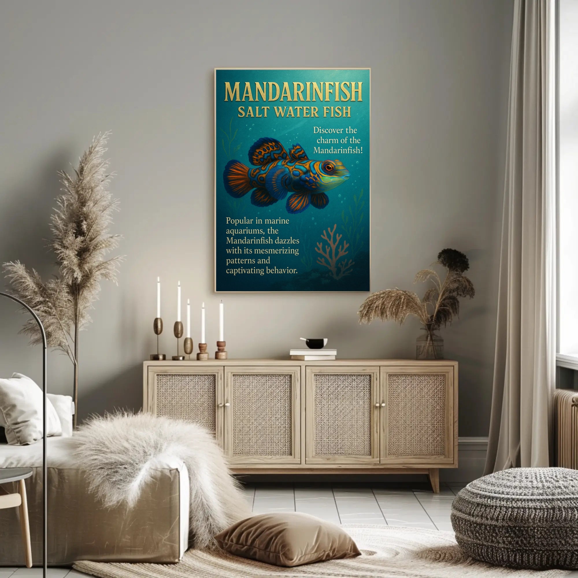 Discover the Charm of the Mandarinfish Poster