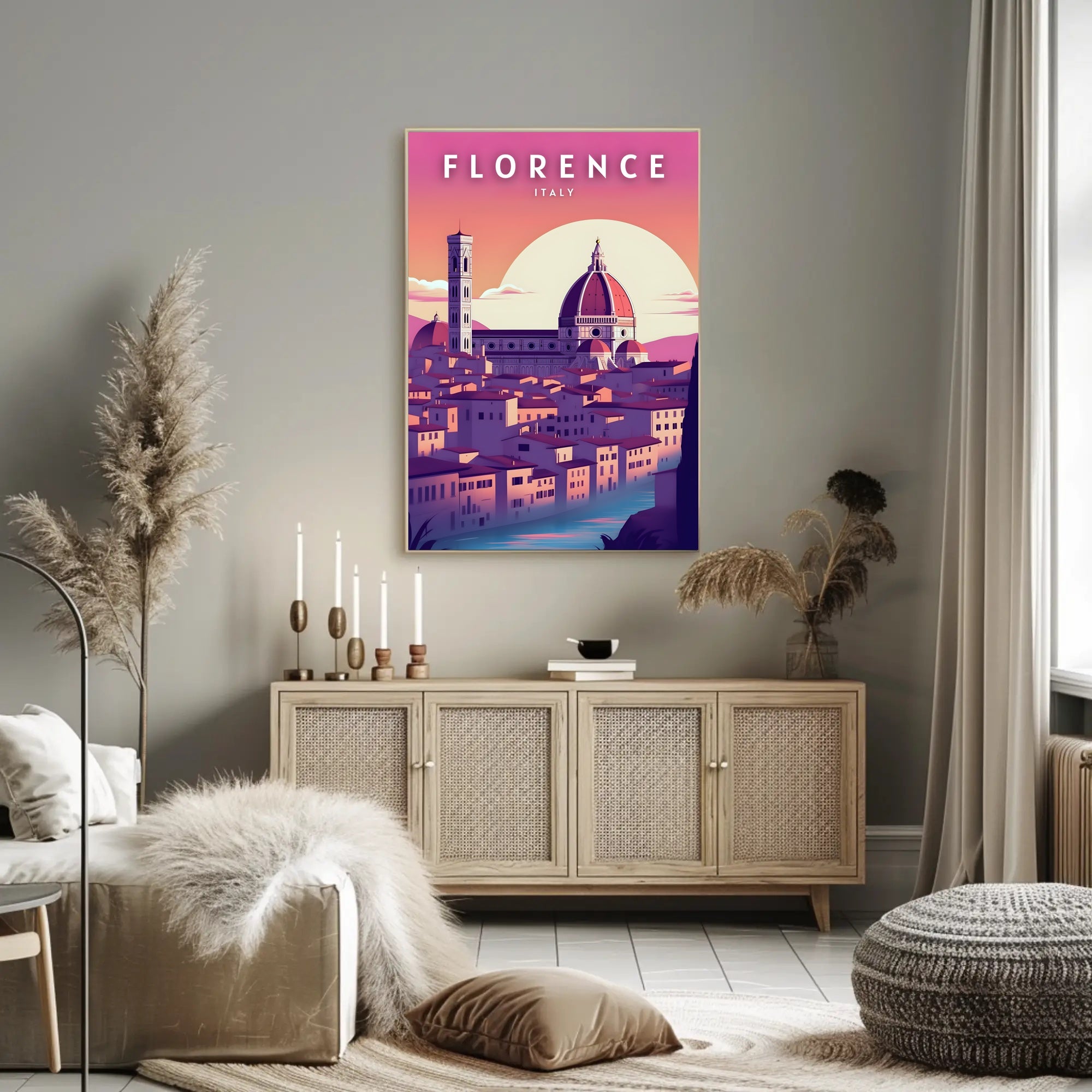 Florence Cathedral In Vibrant Colors: Poster
