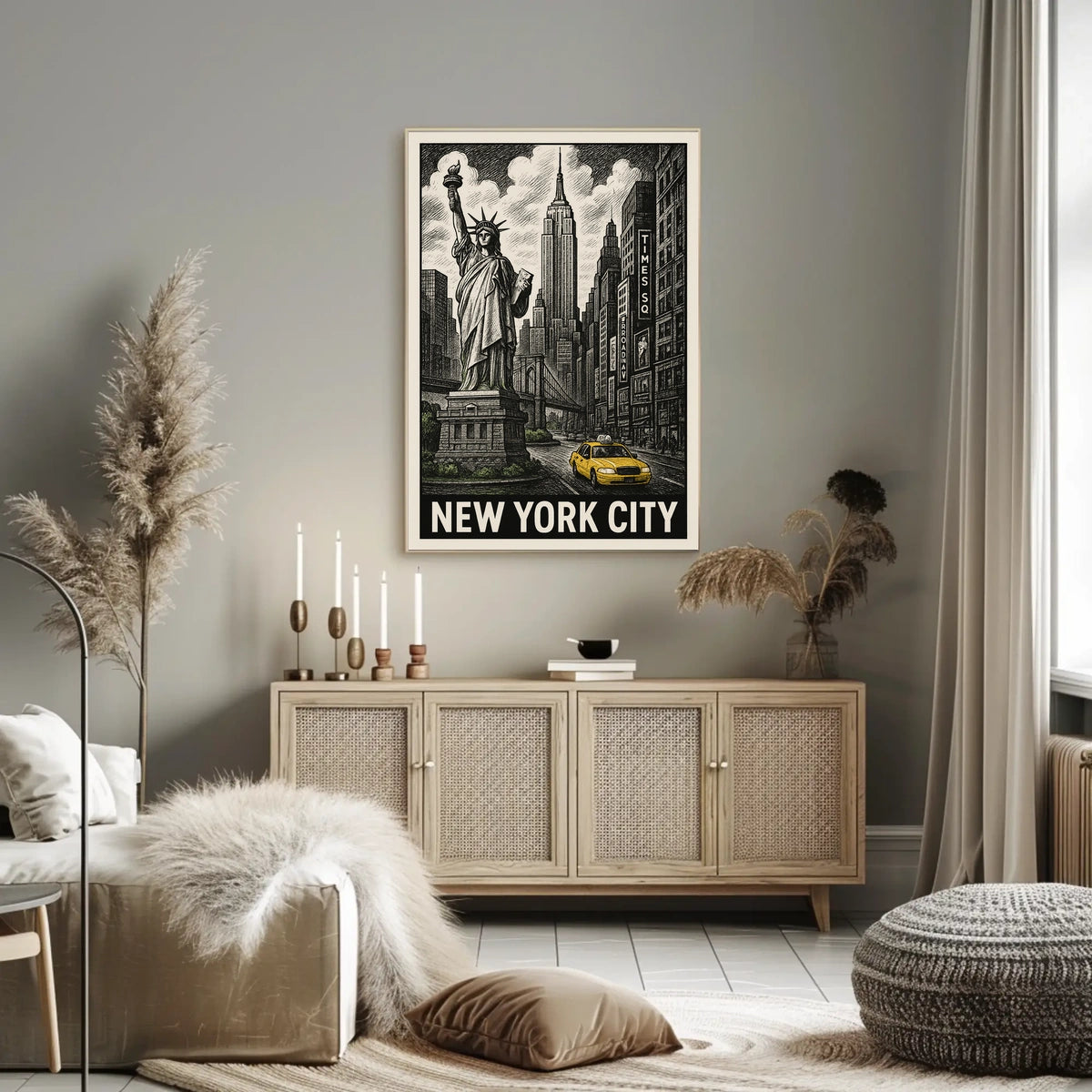 Iconic New York City Poster For Urban Decor Enthusiasts