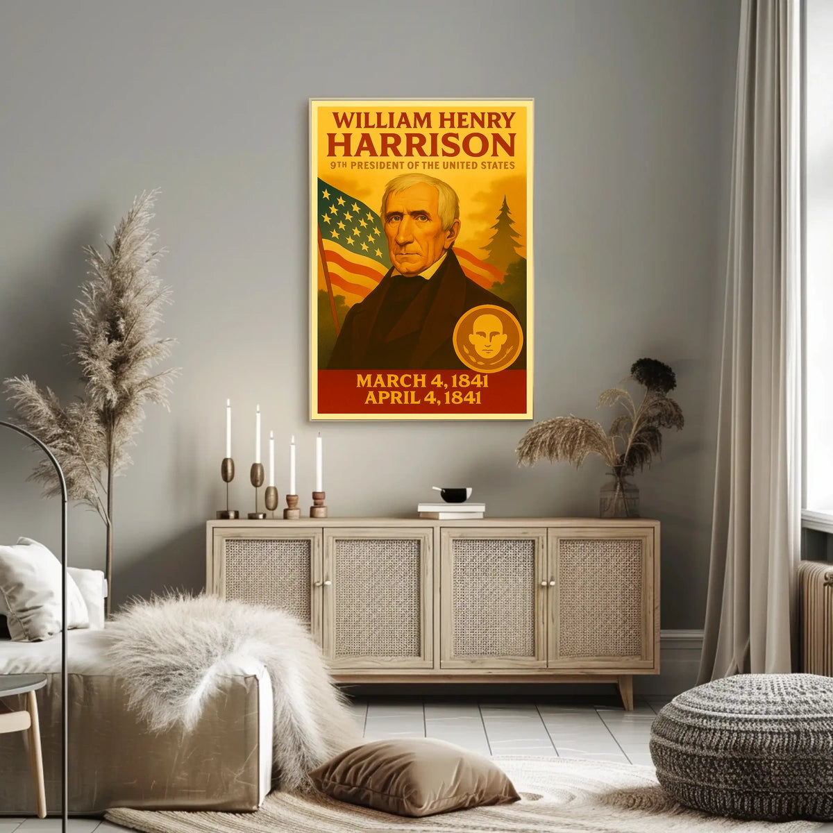 William Henry Harrison 9th President Poster