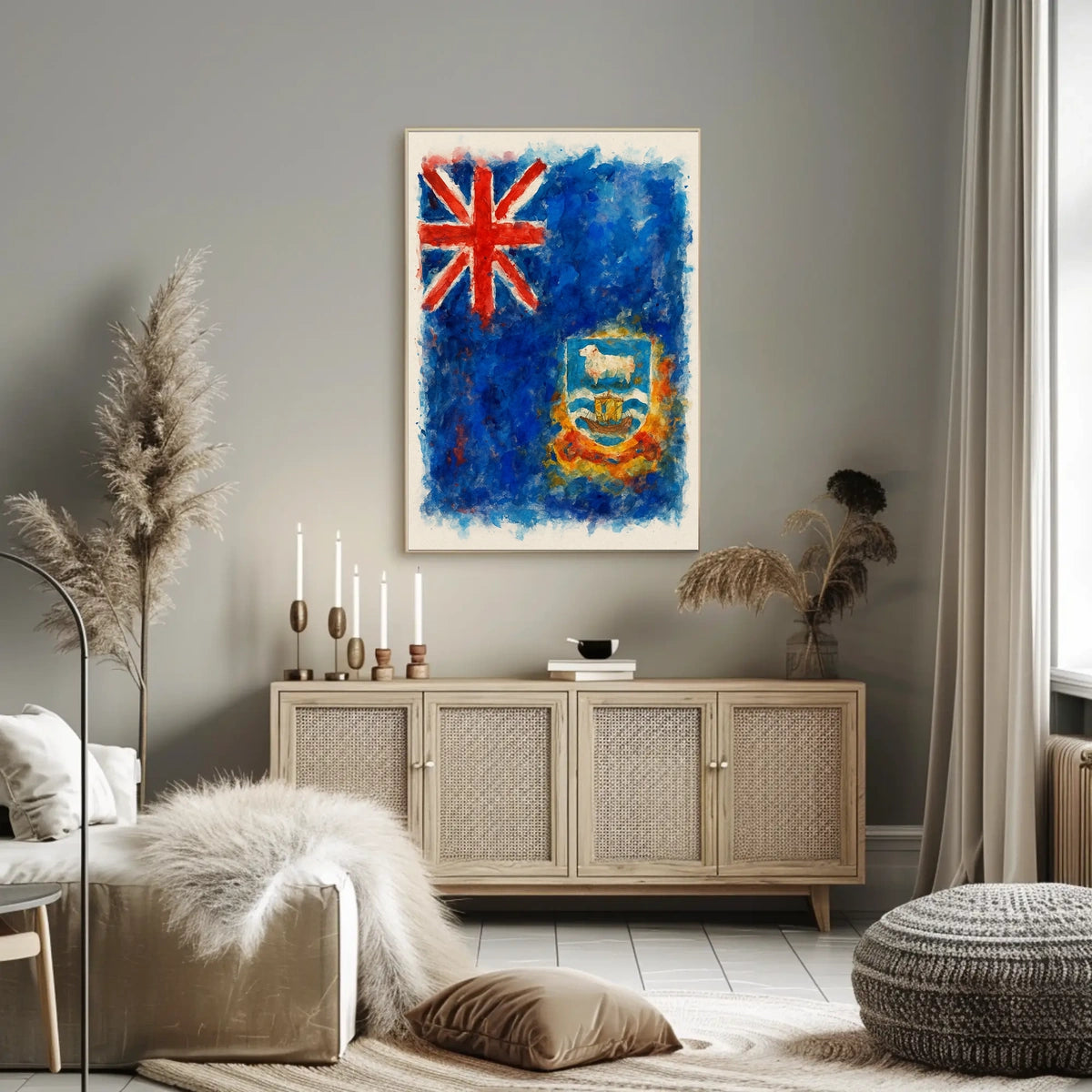 Falkland Islands Flag Art Poster