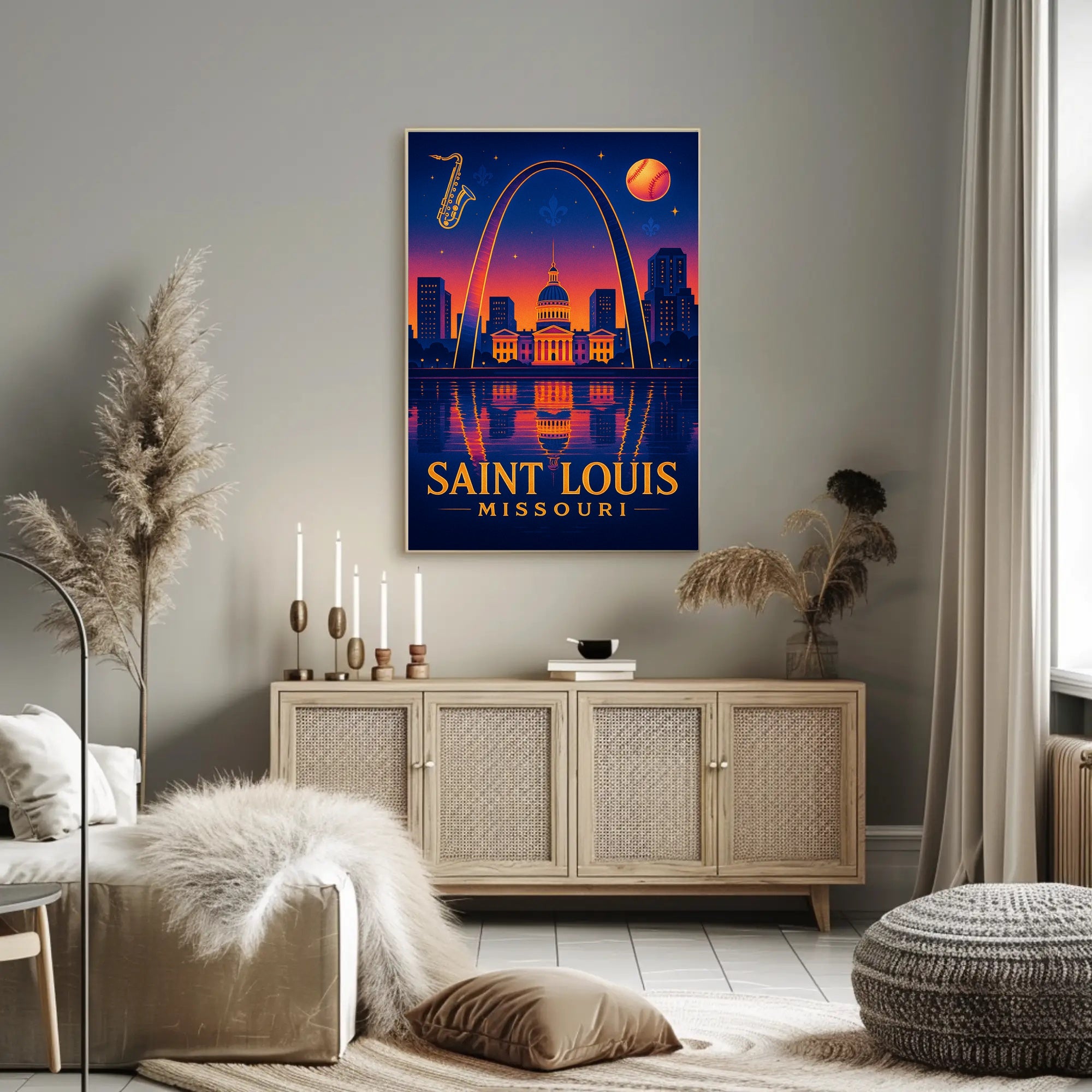 St. Louis Skyline at Dusk Poster