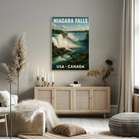 Niagara Falls Travel Photorealism Serenity Poster
