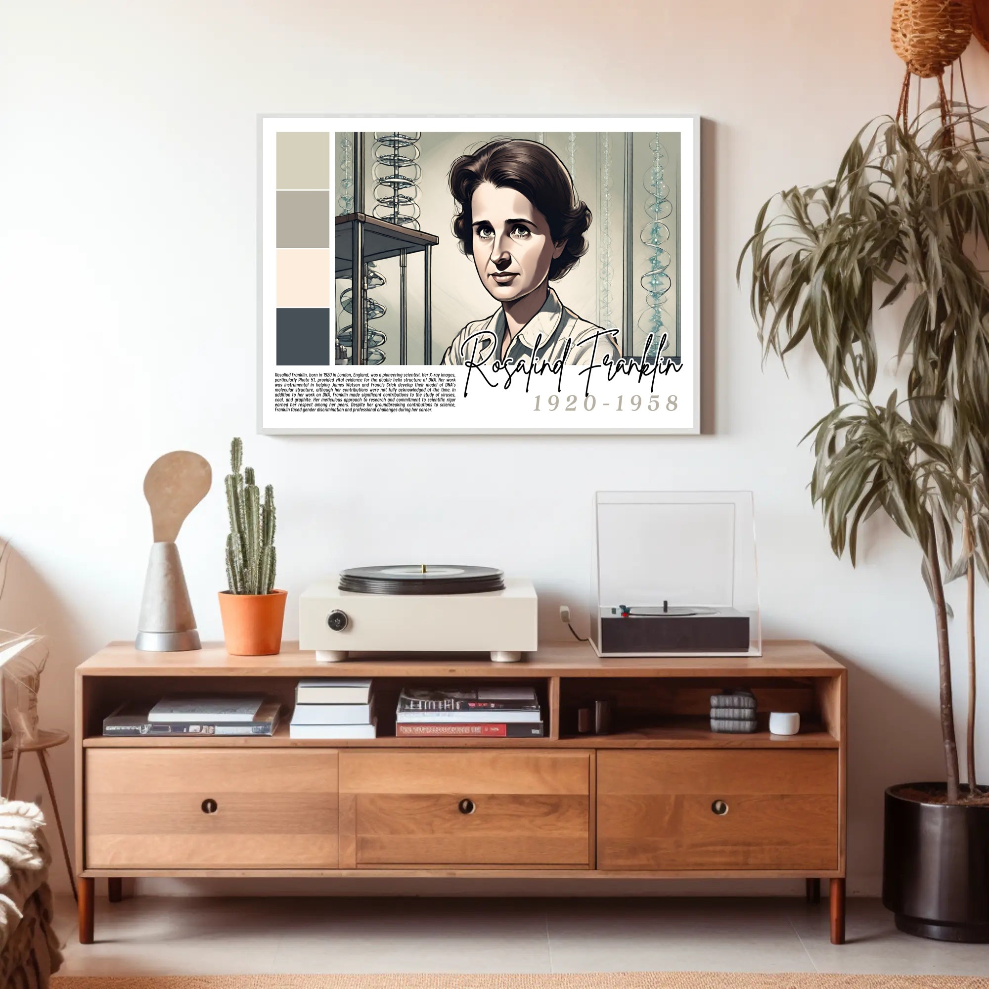 Rosalind Franklin: Pioneer of DNA Research Poster