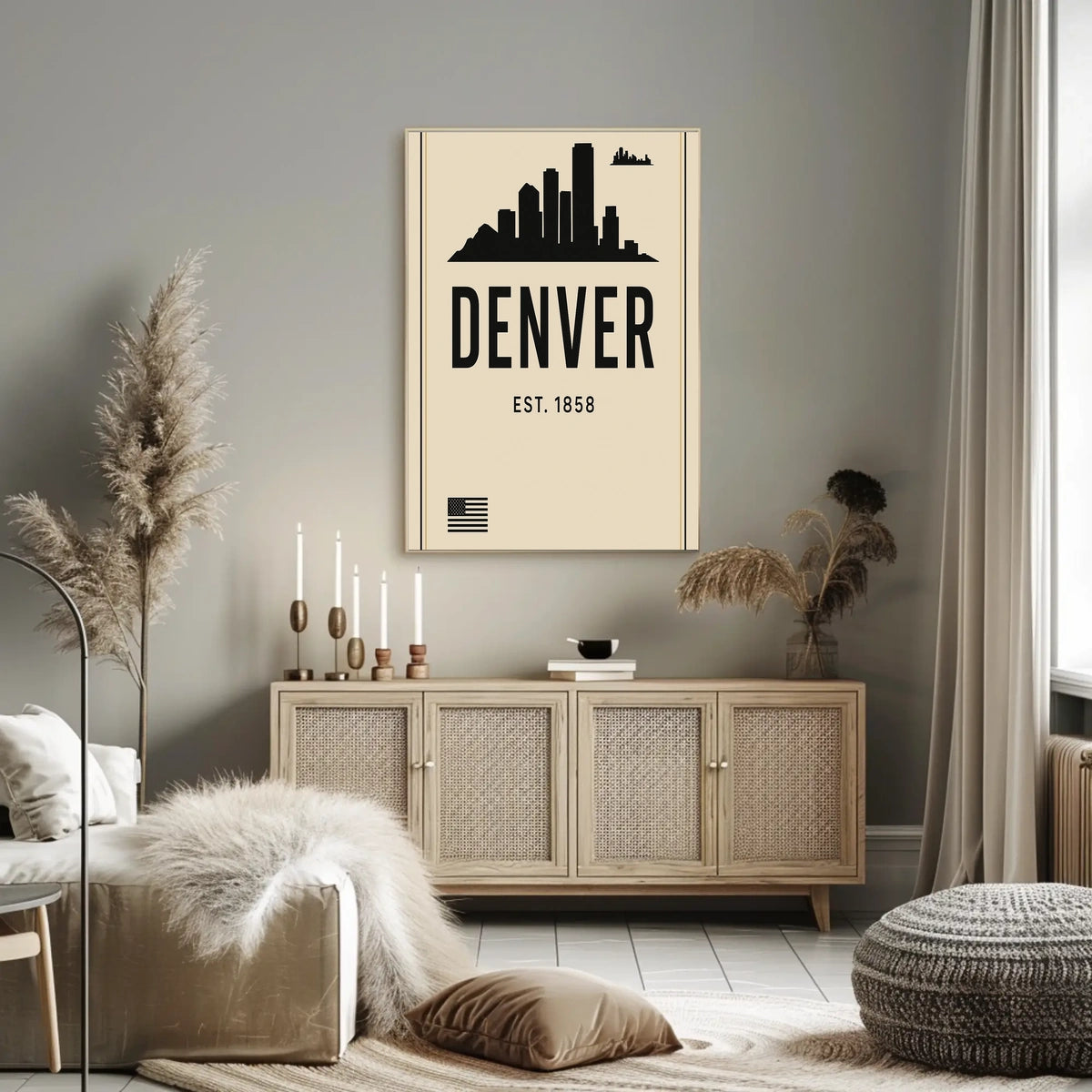 Denver Skyline Est. 1858 Poster