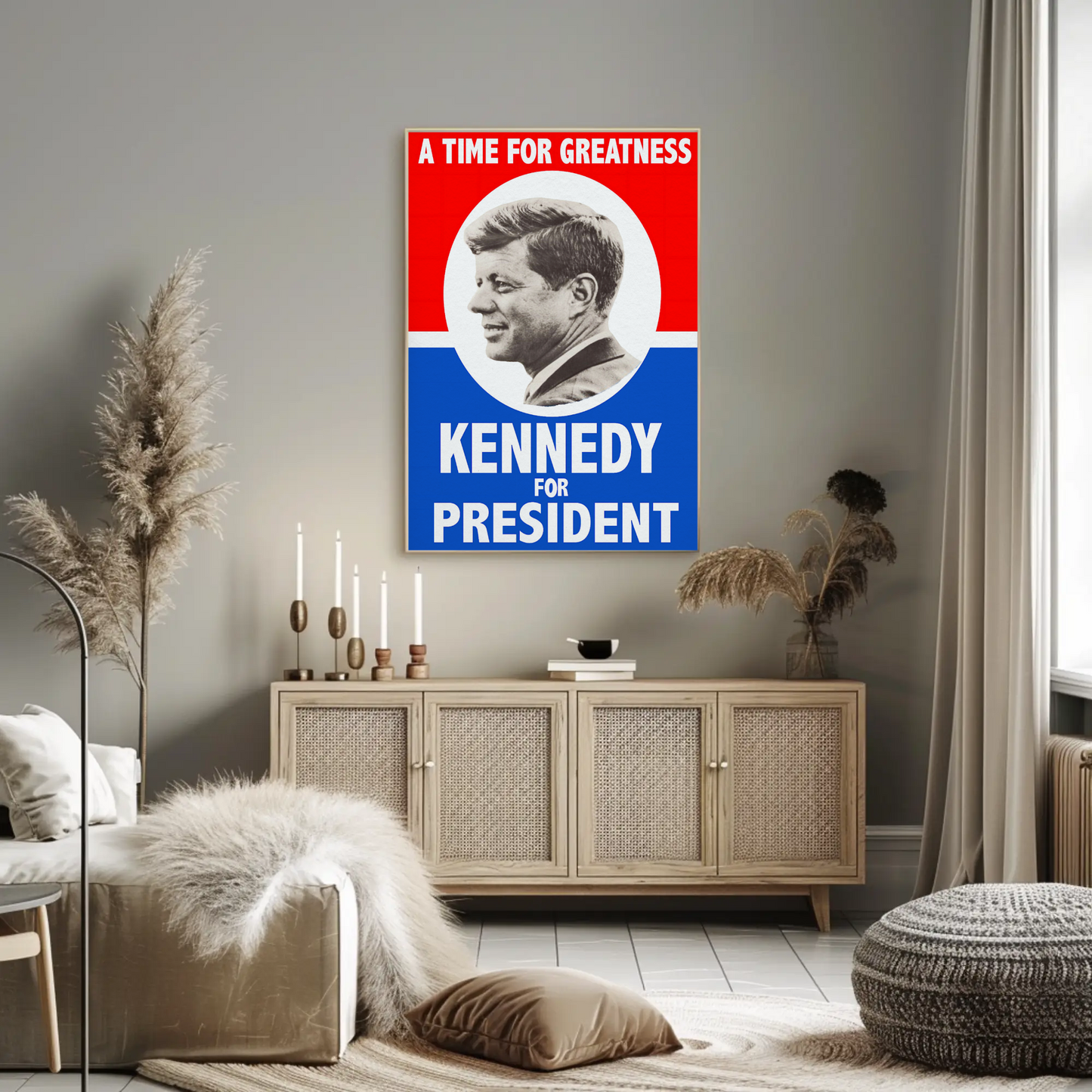 Kennedy for President - A Time for Greatness (1960 Campaign Poster)