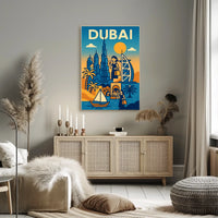 Discover Dubai Description Experience the vibrant blend of tradition Poster