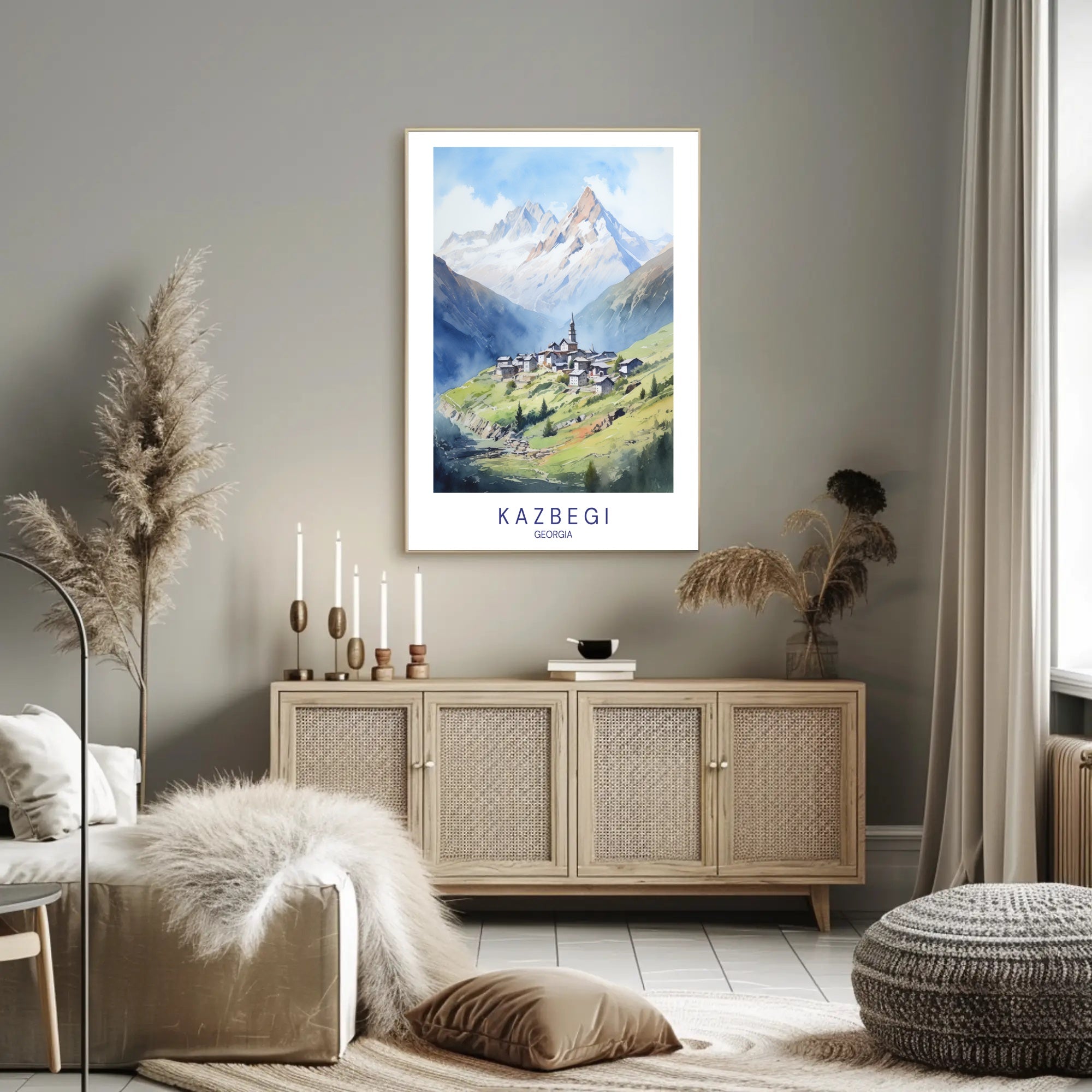 Kazbegi Scenic Beauty Travel Poster PosterGoat