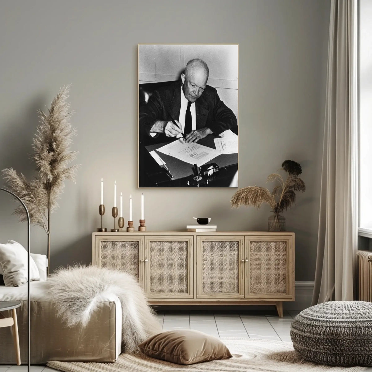 Candid Working Portrait – Dwight D. Eisenhower Poster