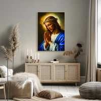 The Prayerful Savior Poster