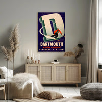 Dartmouth Winter Carnival 1941 Skier Sports Poster PosterGoat