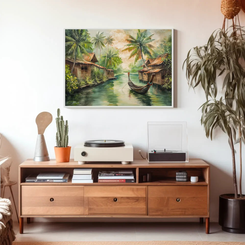 Tropical Tranquility: Southeast Asian Waterway Poster