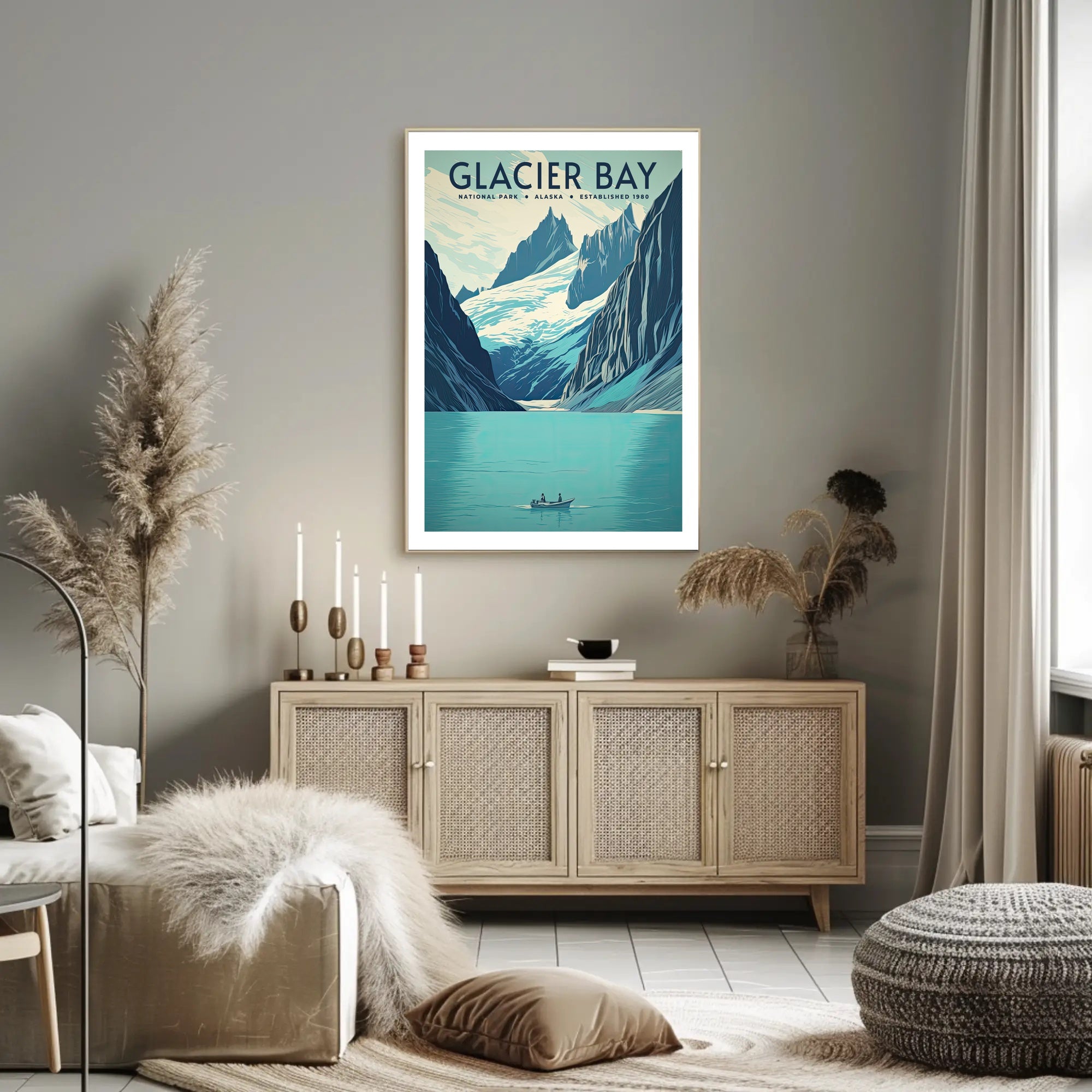 Glacier Bay National Park Vintage Travel Poster