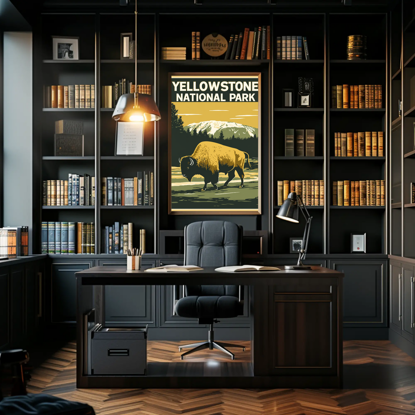 Yellowstone National Park Vintage Style Poster