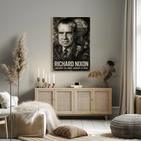 Richard Nixon 37th President of the United States Double Exposure Poster