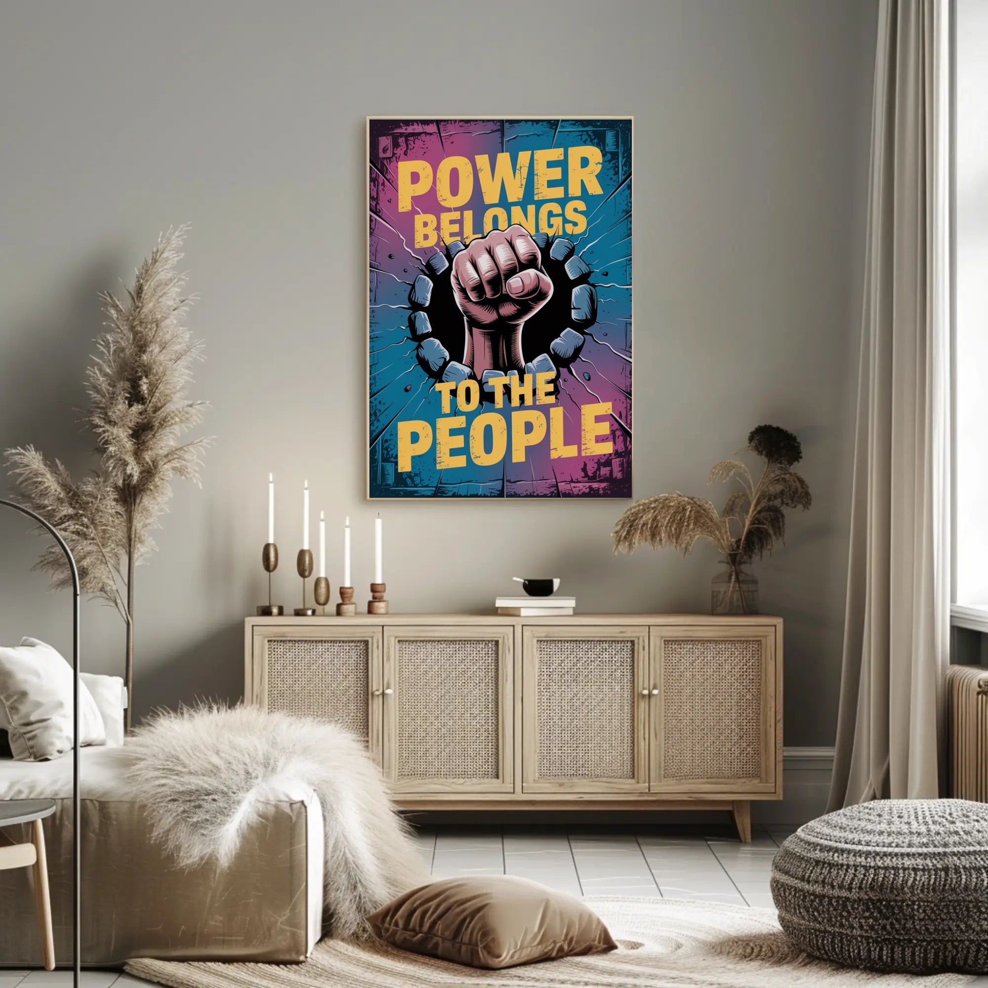 Powerful Fist of Resistance Political or Propaganda Poster