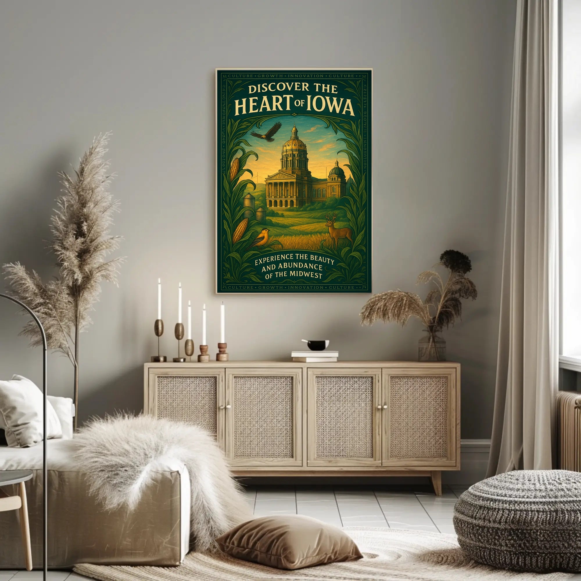 Discover The Heart Of Iowa Poster