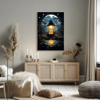 Starry Night Lantern Poster