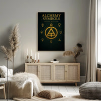 Alchemy Symbols Ancient Mysticism Poster