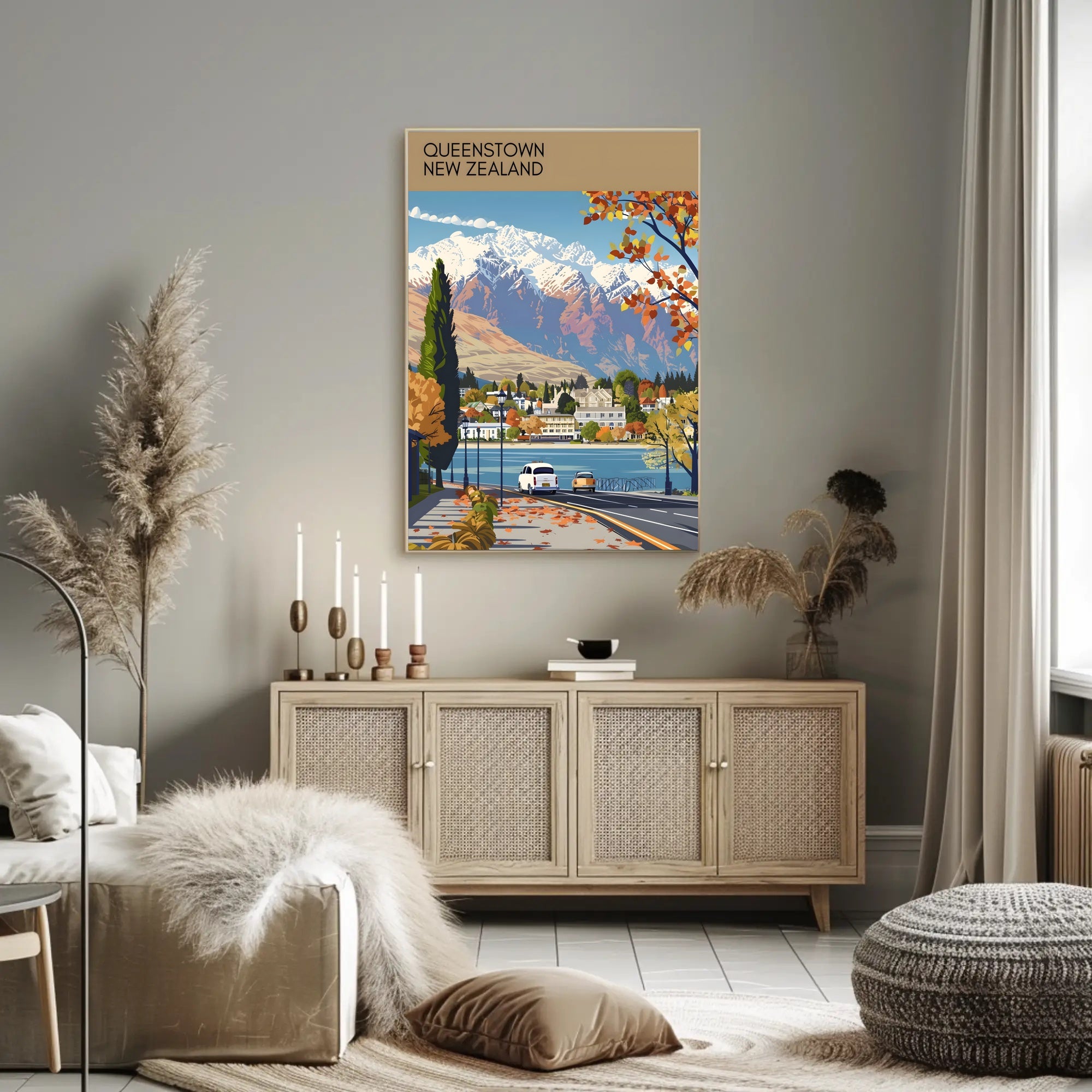 Scenic View of Queenstown Poster