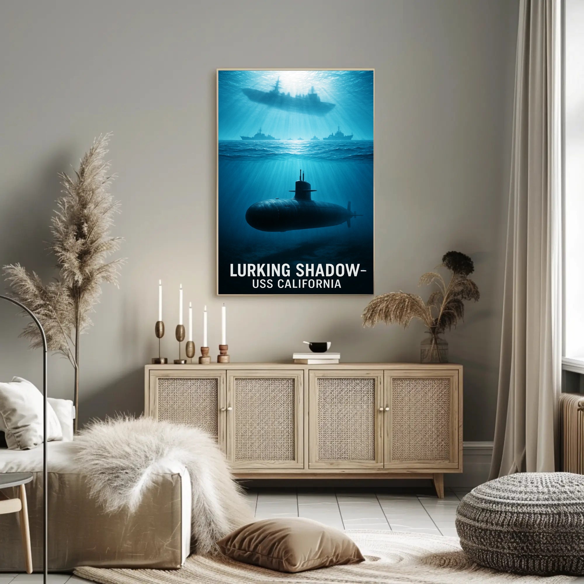 Lurking Shadow USS California Poster PosterGoat