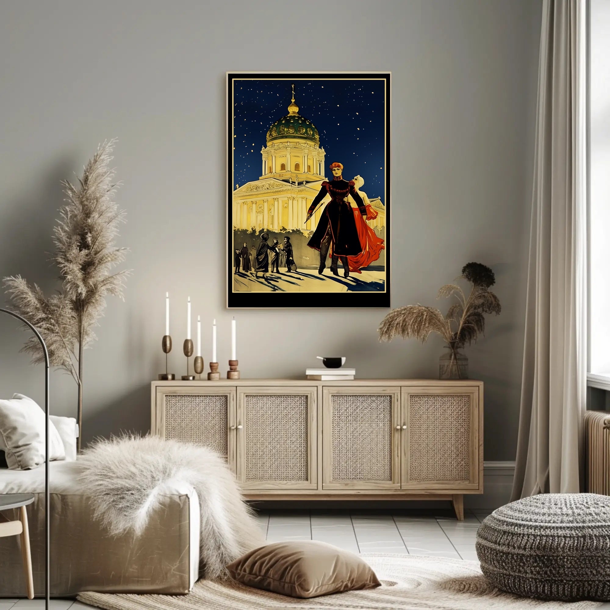 Enigmatic Night at the Grand Dome Poster