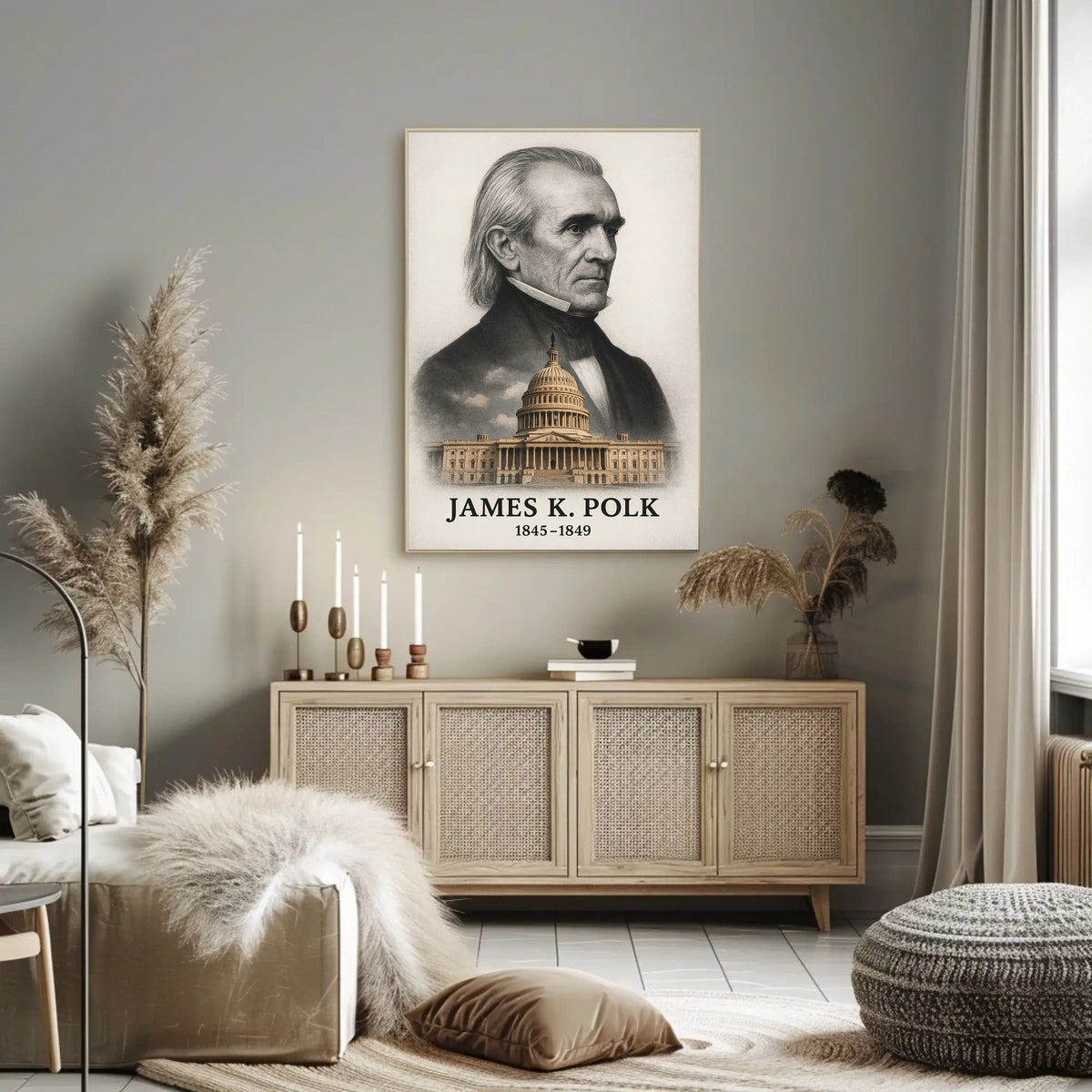James K. Polk 11th President of the United States Reflections Poster