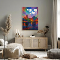 Auburn, Maine A Vibrant Display Poster