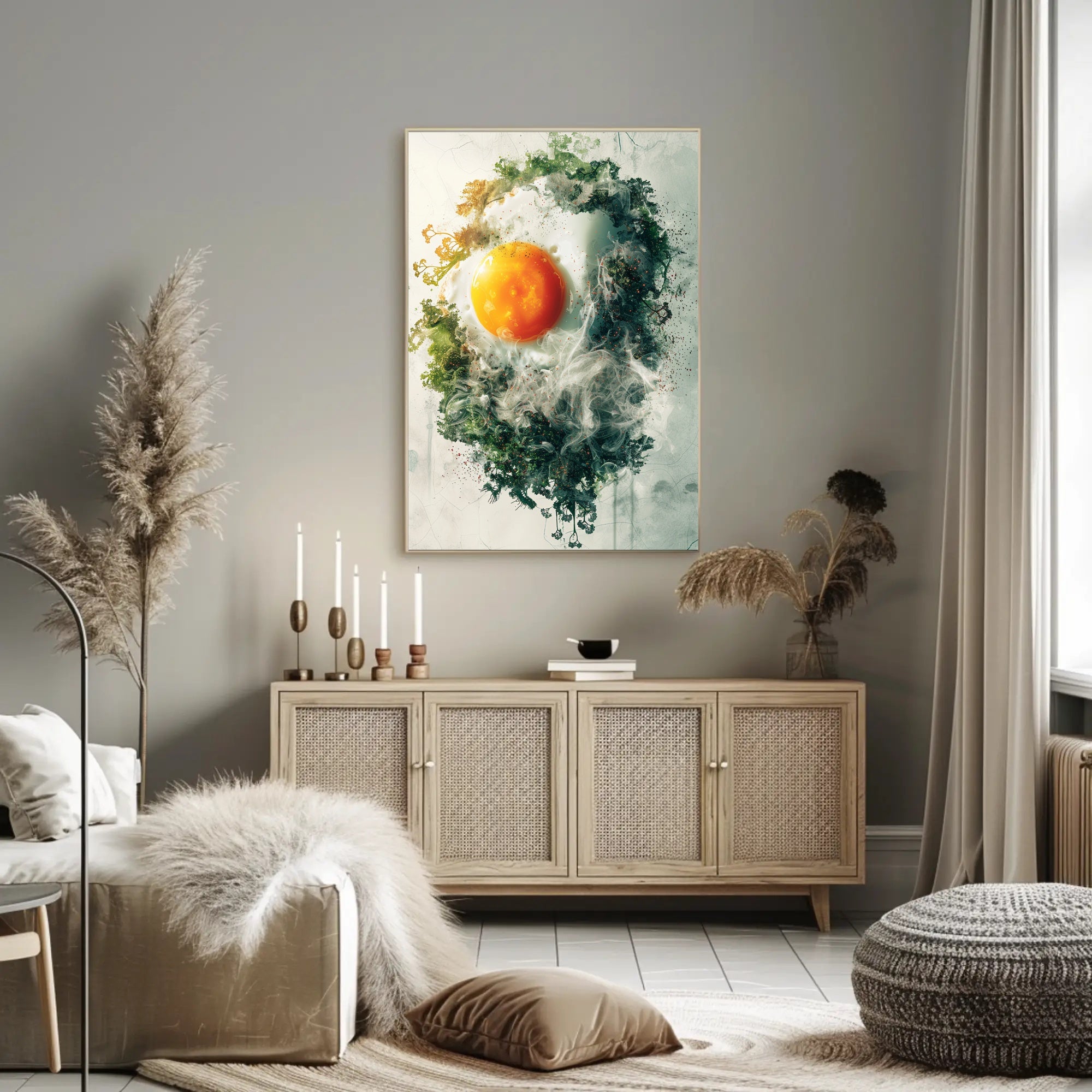 Sunny-Side-Up Egg Nature Fusion Art Poster PosterGoat