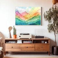 Vibrant Mountain Landscape Poster